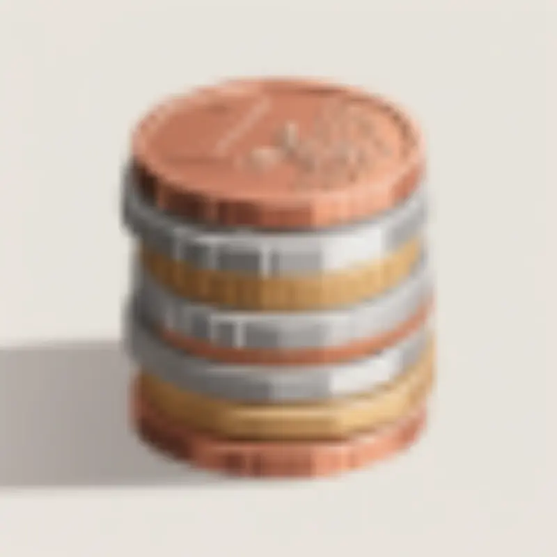 Euro munten stapel betaling icoon