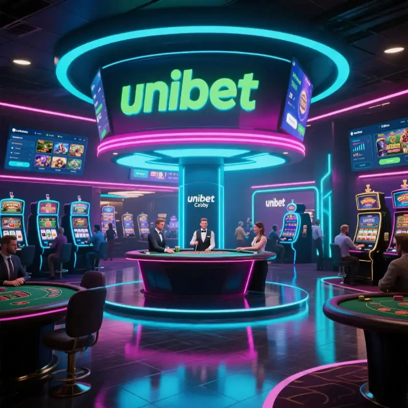 Unibet casino lobby met uitgebreid spelaanbod